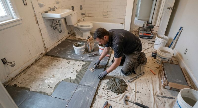 Bathroom Floor Replacement in Katy, TX
